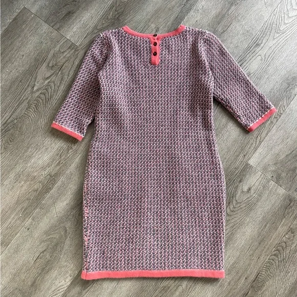 Nomadico Cashmere Bodycon Sweater Dress Half-Sleeve Crewneck Pockets Size S - Picture 3 of 5